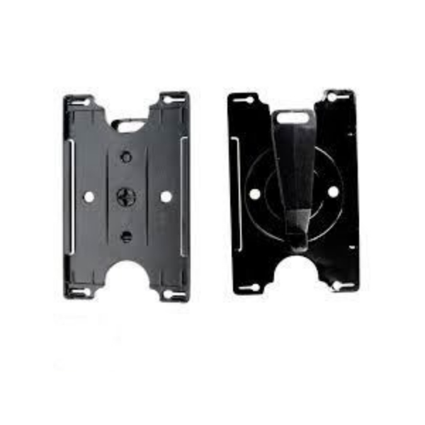 Portagafete rigido negro convertible